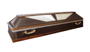 Гроб «ДК шоколад» комбинированный с ручками