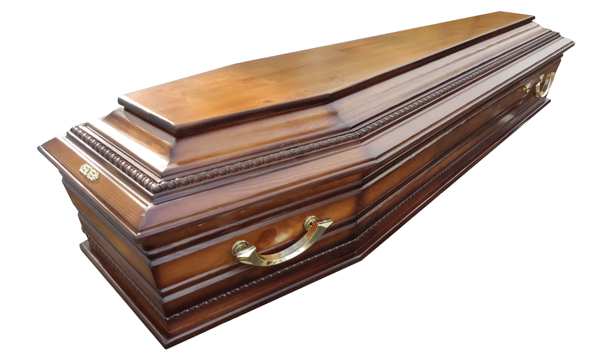 Гроб деревянный лакированный П-10 VIP