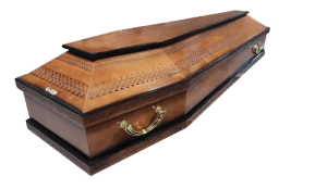 Гроб деревянный лакированный П-2