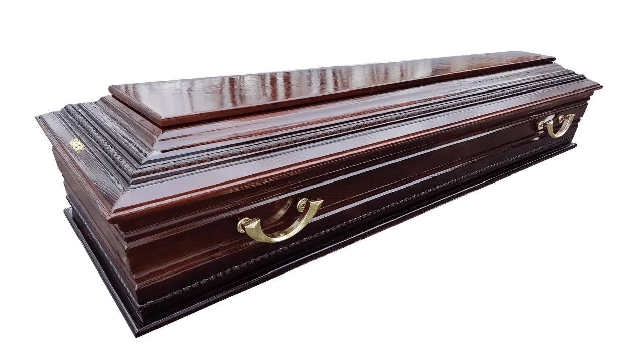Гроб деревянный лакированный П-9 VIP