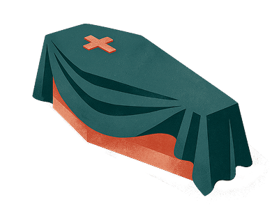 Гробы, обитые тканью